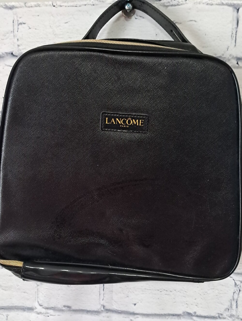 Lancome Paris Large Black Travel Cosmetic Bag
